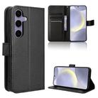 For Samsung Galaxy S25+ 5G Diamond Texture Leather Phone Case(Black) - 1