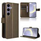 For Samsung Galaxy S25+ 5G Diamond Texture Leather Phone Case(Brown) - 1