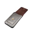 Lambskin Texture Men Phone Universal Double Lattice Waist Bag Leather Case, Size:S(Grey) - 5