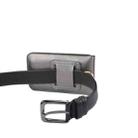Lambskin Texture Men Phone Universal Double Lattice Waist Bag Leather Case, Size:S(Grey) - 8