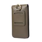 Lambskin Texture Men Phone Universal Double Lattice Waist Bag Leather Case, Size:S(Green) - 3