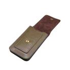 Lambskin Texture Men Phone Universal Double Lattice Waist Bag Leather Case, Size:S(Green) - 7