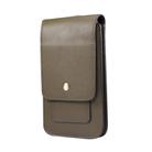 Lambskin Texture Men Phone Universal Double Lattice Waist Bag Leather Case, Size:L(Green) - 2
