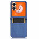 For Infinix Zero Flip Diamond Texture Leather Phone Case(Blue) - 3