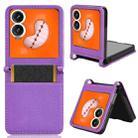 For Infinix Zero Flip Diamond Texture Leather Phone Case(Purple) - 1