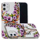 For iPhone 12 mini Luminous TPU Soft Protective Case(Flower Deer) - 1