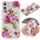 For iPhone 12 mini Luminous TPU Soft Protective Case(Rose Flower) - 1