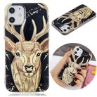 For iPhone 12 mini Luminous TPU Soft Protective Case(Deer Head) - 1