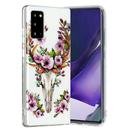 For Samsung Galaxy Note20 Luminous TPU Soft Protective Case(Flower Deer) - 3