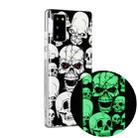 For Samsung Galaxy Note20 Luminous TPU Soft Protective Case(Skull) - 1