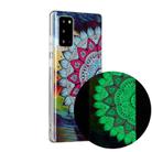 For Samsung Galaxy Note20 Luminous TPU Soft Protective Case(Half Flower) - 1