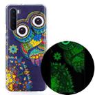 For OnePlus Nord Luminous TPU Soft Protective Case(Blue Owl) - 1