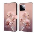 For Xiaomi 14 Fresh Painted Leather Phone Case(Ceramic Flowers) - 1