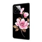 For Xiaomi 14 Fresh Painted Leather Phone Case(Black Flowers) - 3
