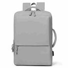 P960 Large Capacity Water Resistant Fashionable Backpack(Grey) - 1