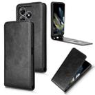 For Blackview Wave 8 / 8C / Oscal Flat 2 Magnetic Vertical Flip Leather Phone Case(Black) - 1