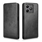 For Blackview Wave 8 / 8C / Oscal Flat 2 Magnetic Vertical Flip Leather Phone Case(Black) - 2