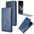 For Blackview Wave 8 / 8C / Oscal Flat 2 Magnetic Vertical Flip Leather Phone Case(Blue) - 1