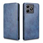 For Blackview Wave 8 / 8C / Oscal Flat 2 Magnetic Vertical Flip Leather Phone Case(Blue) - 2