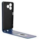 For Blackview Wave 8 / 8C / Oscal Flat 2 Magnetic Vertical Flip Leather Phone Case(Blue) - 3