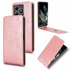 For Blackview Wave 8 / 8C / Oscal Flat 2 Magnetic Vertical Flip Leather Phone Case(Rose Gold) - 1