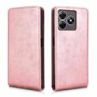 For Blackview Wave 8 / 8C / Oscal Flat 2 Magnetic Vertical Flip Leather Phone Case(Rose Gold) - 2