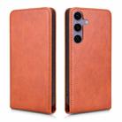 For Samsung Galaxy S24+ 5G Magnetic Vertical Flip Leather Phone Case(Brown) - 2