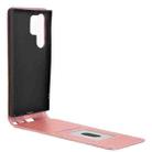 For Samsung Galaxy S24 Ultra 5G Magnetic Vertical Flip Leather Phone Case(Rose Gold) - 3