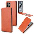 For Samsung Galaxy S24 Ultra 5G Magnetic Vertical Flip Leather Phone Case(Brown) - 1