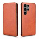 For Samsung Galaxy S24 Ultra 5G Magnetic Vertical Flip Leather Phone Case(Brown) - 2