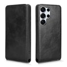 For Samsung Galaxy S25 Ultra 5G Magnetic Vertical Flip Leather Phone Case(Black) - 2
