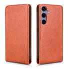 For Samsung Galaxy S25 5G Magnetic Vertical Flip Leather Phone Case(Brown) - 2
