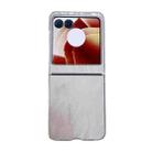 For Motorola Razr 50 Transparent Edge PC Folding Phone Case(Feather Yarn) - 1