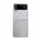 For Samsung Galaxy Z Flip4 5G Transparent Edge PC Folding Phone Case(Feather Yarn) - 1