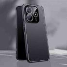 For Redmi Note 14 5G Ice Aluminum Metal Explosion-proof Frosted Phone Case(Black) - 1