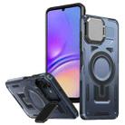 For Samsung Galaxy A05 Shield Frame Holder MagSafe Phone Case(Blue) - 1