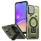 For Samsung Galaxy A05 Shield Frame Holder MagSafe Phone Case(Olive Green) - 1