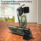 For Samsung Galaxy A05 Shield Frame Holder MagSafe Phone Case(Olive Green) - 2