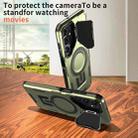 For Samsung Galaxy A14 4G / 5G Shield Frame Holder MagSafe Phone Case(Olive Green) - 2