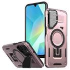 For Samsung Galaxy A16 5G Shield Frame Holder MagSafe Phone Case(Rose Gold) - 1