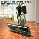 For Samsung Galaxy A56 5G Shield Frame Holder MagSafe Phone Case(Olive Green) - 2