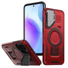 For Samsung Galaxy A36 5G Shield Frame Holder MagSafe Phone Case(Red) - 1