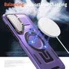 For Samsung Galaxy A36 5G Shield Frame Holder MagSafe Phone Case(Purple) - 3