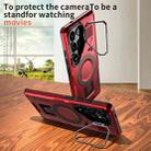 For Samsung Galaxy S24 FE 5G Shield Hollow Frame Holder MagSafe Phone Case(Red) - 2