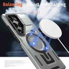 For Samsung Galaxy S24 FE 5G Shield Hollow Frame Holder MagSafe Phone Case(Grey) - 3