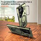 For Samsung Galaxy S23+ 5G Shield Hollow Frame Holder MagSafe Phone Case(Olive Green) - 2