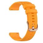 For Garmin 18mm Rose Gold Steel Buckle Silicone Watch Band(Orange) - 2