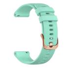 For Garmin 18mm Rose Gold Steel Buckle Silicone Watch Band(Teal) - 2