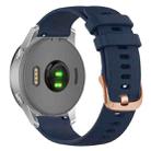 For Garmin 18mm Rose Gold Steel Buckle Silicone Watch Band(Midnight  Blue) - 1