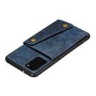 For Samsung Galaxy Note 20 Double Buckle PU + TPU Shockproof Magnetic Protective Case with Card Slot & Holder(Blue) - 2